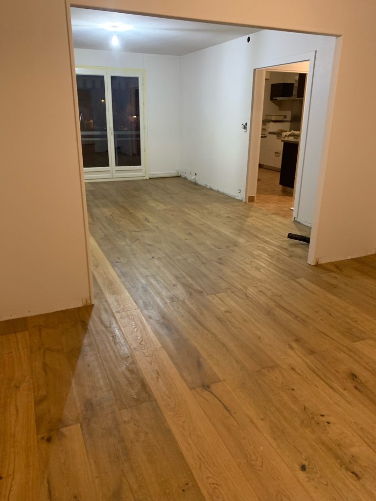 Installation parquet en bois