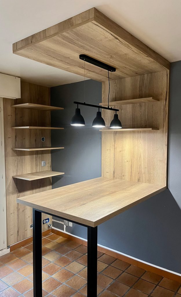 Réalisation table bar cuisine Doy Freres